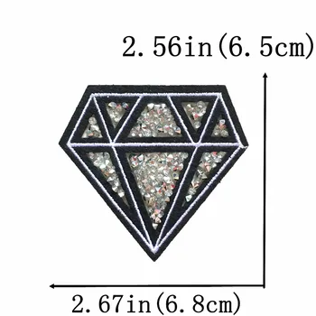 10vnt Geležies Pleistrai Cirkonio Diamond Lopai Drabužius Karšto Lydalo Klijai Siuvinėjimo Parches Mada, PASIDARYK pats Apdailos Pleistras