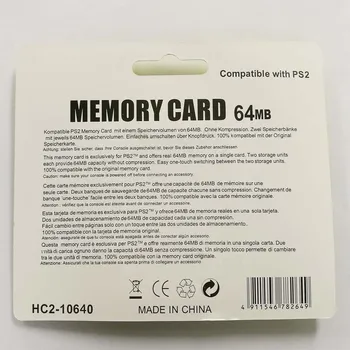 10vnt Naujas Atminties Kortelė PS2 8MB 16 MB 64MB 32MB 128MB 256MB atminties kortele, Sony Playstation 2 sandėliavimo žaidimai