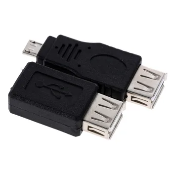 10vnt OTG 5pin F/M Mini Adapteris Keitiklis Keitiklis USB Vyrų ir Moterų Micro USB Adapteris Jungtis, Juoda Didmeninės