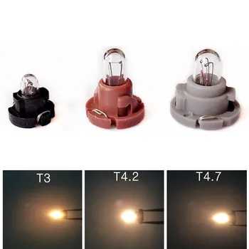 10VNT T3, T4.2 T4.7 12VAuto Interjero instrumento bombillas de luz de skydelis lámparas aire acondicionado Botón de luz de