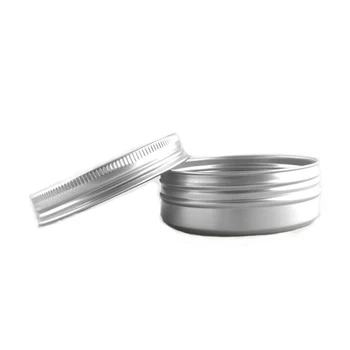 10VNT veido kremas stiklainius 60ML (2oz) Tuščias Apvalus Metalo, Plieno, Aliuminio Skardines Jar Puodą Kosmetikos Konteineriai Slydimo Skaidrių Lauką tuščią makiažas