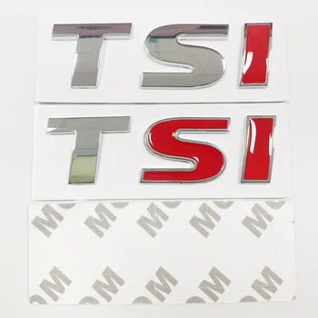 10x 3D Metalo Raudona TSS Logotipas, Emblema Automobilių Stilius Ženklelis, Lipdukas, Decal Tiguan Golf 4 5 6 MK6 Passat B5 B6