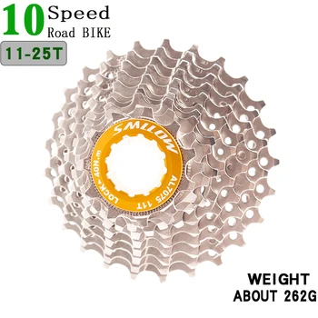 11-25 T road bike kasetės 10 greičio dviračių laisvosios eigos žvaigždutė / kd velocidade cdg 25 T nemokama varantys ultralight 262g dviračių dalys