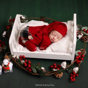 11 spalvų Lopšių Fotografijos Rekvizitai Nustatyti Drabužių Unisex Twin Baby Minkštas Ruožas Rompers Priedai Flokati Fotografavimo Nuotraukų Rekvizitai