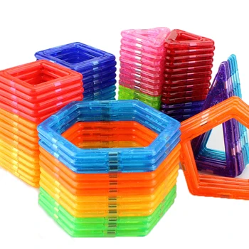 110pcs Mini Magnetinio Statybos Žaislai Modelio Blokai Plastikinių Magnetinių Dizaineris Plytos Vaikų Švietimo Žaislai