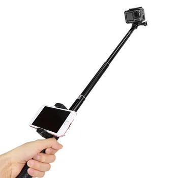 118inch Ilgai Laikomo Selfie Stick Ištraukiamas Polių Monopodzie už GoPro Hero 8 7 6 5 4 Xiaomi YI 4K SJCAM Eken Veiksmų Fotoaparato Trikojo