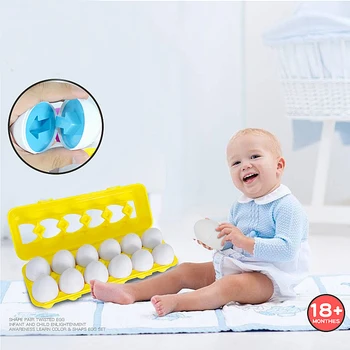 12 Gabalas Baby Baby Kiaušinių Nustatyti Žaislas Dėlionė Pripažinimo Spalva Forma Skaičiavimo Vaikas Kiaušinių Porą Žaislas Įdomus Švietimo Žaislas Vaikui Dovana