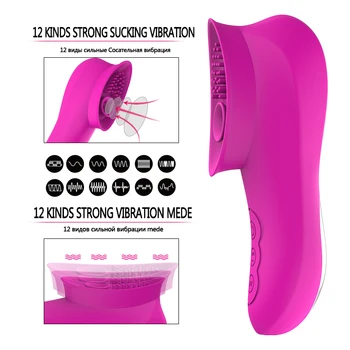 12 Greičio Stiprios Vibracijos ir Čiulpimo Vibraotr Spenelių Masažas Klitorio stimuliatorius G spot vibratorius Moterų Čiulpti Vibratorius Moterims