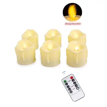 12 Vienetų Realus LED Arbata Šviesos Žvakės Su Nuotolinio Valdymo pultu,Mirgėjimas Flameless Žvakės 10-raktai su baterijomis Netikrą Žvakės