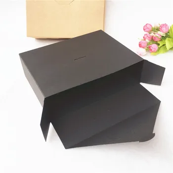 12 vnt 20x15x6cm ruda/juoda kvadratinė dėžutė 