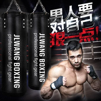 120cm PU Odos Kick Bokso Perforavimo Maišą Sandbag Suaugusiųjų MMA Muay Thai Taekwondo Sporto Fitneso Mokymo Naudotis Įranga