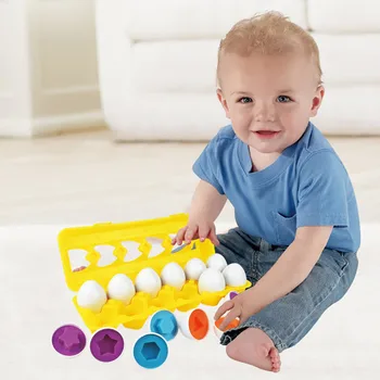 12pces kiaušiniai mate pora Mokymosi žaislai, Mišrios Formos Protingas Apsimesti, Dėlionės Smart Kiaušiniai babyLearning Galvosūkiai Vaikams, Žaislai