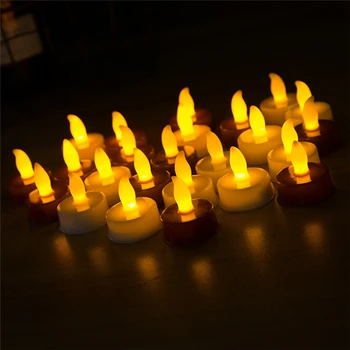 12Pcs 3 metų garantija LED Arbata Šviesos Žvakės Householed Led Baterijos Flameless Žvakės Bažnyčios Namo Šalis Dekoras Apšvietimas