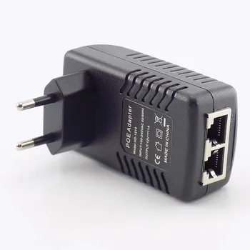 12V 1A POE Injector Sienos Kištukas POE Switch Maitinimo Adapteris Bevielio Ethernet Adapteris IP Kameros VAIZDO JAV/EU Plug A7