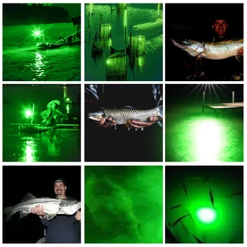 12V 20W 126 LED Žalia povandeninis Povandeninis Naktį Žvejybos Šviesos Rinkti Žuvų Ieškiklis Lempos Traukia Krevetės, Kalmarai Krilių Lempos