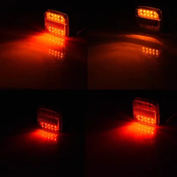 12V Priekabos Sunkvežimių 20 užpakalinis žibintas LED Stabdžio Stabdymo Posūkio Signalo Lemputė Lemputė 107x102x30mm