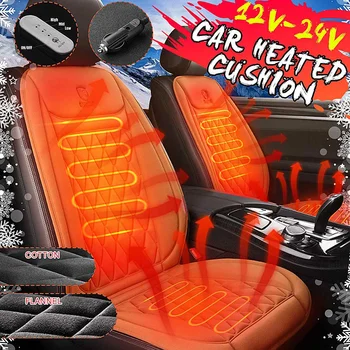12V~24V Universaliųjų Automobilių Sėdynės Padengti Šiltas, Šildomos Kėdės Pagalvėlė Daugiafunkciams Automobilių Sėdynių užvalkalai 3 Greitis Reguliuojamas