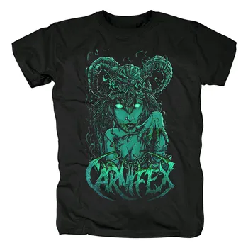 13 dizaino VELNIAS Carnifex 3D Demonas Kaukolė vyrų, moterų marškinėliai sunkiųjų death Metal Punk fitneso camiseta riedlentė black white tee