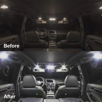13x Canbus Klaidų, LED Interjero Šviesos Rinkinio Pakuotės 2011-2019 Jeep Grand Cherokee priedai Žemėlapis Dome Kamieno Licencijos Šviesos