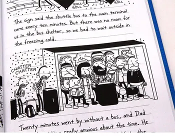 14 Knygų/set Diary of A Wimpy Kid Komiksų Nustatyti Mokymosi anglų Kalba, Knygos Vaikams, Vaikams, Istorija, Knygos anglų kalba