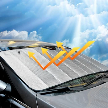 140*70cm UV apsauga Sidabro Automobilio priekinio Stiklo skėtį nuo saulės Lango Saulė Pavėsyje, skėtį nuo saulės Skydelis Filmas Universaliųjų Automobilių Langų Priedų