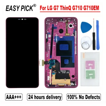 1440*3120 Už LG G7 G710EM G710PM G710VMP G710TM G710N G710VM LCD Ekranas Jutiklinis Ekranas skaitmeninis keitiklis Asamblėjos LG G7 ThinQ G710