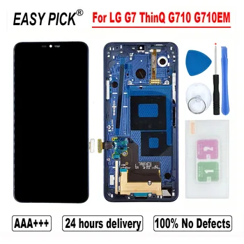 1440*3120 Už LG G7 G710EM G710PM G710VMP G710TM G710N G710VM LCD Ekranas Jutiklinis Ekranas skaitmeninis keitiklis Asamblėjos LG G7 ThinQ G710