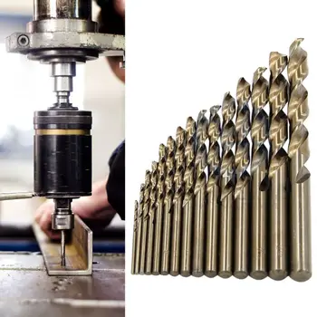 15vnt 1,5 mm-10 mm Kobalto greitapjovio Plieno Twist Drill Bits M35 Plieno Punch Įrankiai 517A