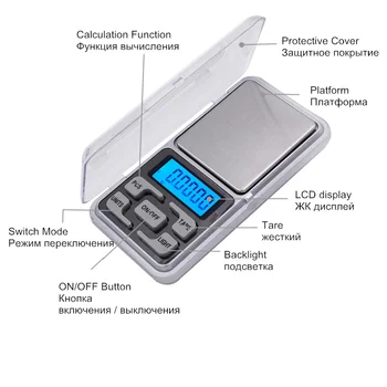 15vnt/daug 200g 0.01 g Mini Nešiojamas Skaitmeninis Elektroninė Papuošalų Kišenėje Svoris Masto LCD ekranas su mažmeninės langelyje 20% nuolaida