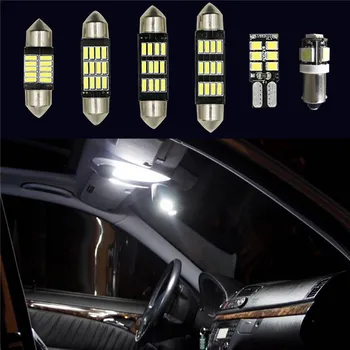 16pcs/Set White Automobilių Canbus LED Interjero Apšvietimo Lempos Makiažo Veidrodėliai šviesos Skaitymo šviesos Paketas, Skirtas VW Passat B6 2006-2010 m.