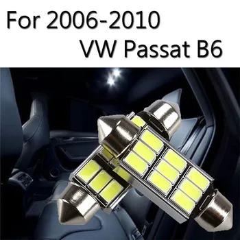 16pcs/Set White Automobilių Canbus LED Interjero Apšvietimo Lempos Makiažo Veidrodėliai šviesos Skaitymo šviesos Paketas, Skirtas VW Passat B6 2006-2010 m.