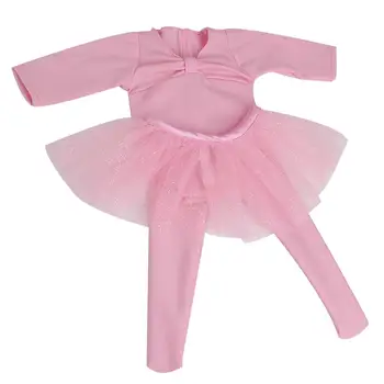 18 colių Mergaičių lėlės drabužiai rožinė baleto apranga yra gimnastikos apranga Amerikos naujagimių suknelė žaislai tinkami 43 cm kūdikių lėlės c875