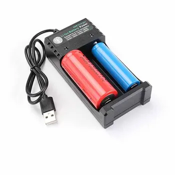 18650 Įkroviklis, 2 lizdas Li-ion baterija USB nepriklausomas krovimo nešiojamųjų elektroninių cigarečių baterijos 18350 16340 18500 įkroviklis