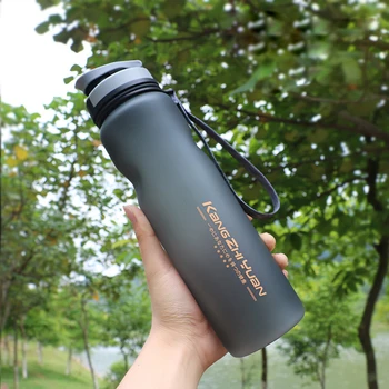 1L didelės talpos plastiko sporto butelis lauko fitneso vandens butelis dviračiu vandens puodelis nešiojamas matinio vietos taurės