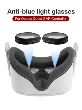 1Pair Anti-mėlyna Šviesa Lęšiai, skirti Oculus Quest VR Ausines Anti-mėlyna Akinius Magnetinio Nešiojantiems už Oculus Quest 2 Akių Apsauga