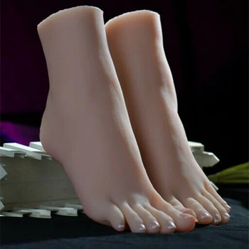 1Pair Tikroviška Silikono Netikrą Kojų Kaulų Moterų Pėdų Batų Modelio Ekrano Dydis 38 Fetišas Žaislas