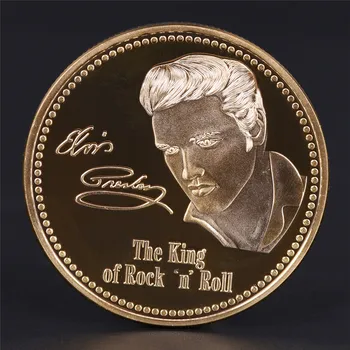 1PC Elvis Presley Progines monetas, 1935-1977 Karalius Rock N Roll Aukso Monetą Dovana Dropship