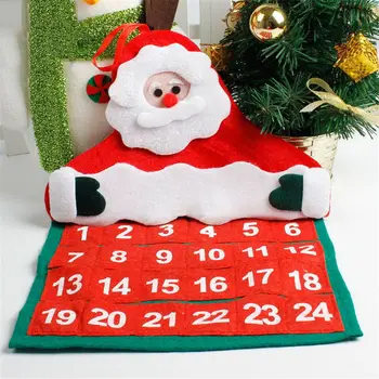 1pc Kūrybos Santa Claus Formos Kalėdų Kalendorių Kalėdos Atgalinės atskaitos Papuošalas Kabo Kalendorius Naujųjų Metų Pakabukas Kalėdų Eglutės Puošimas
