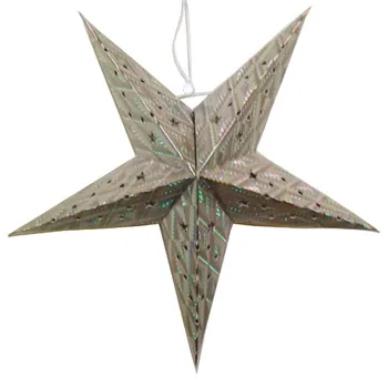 (1pc tik) 60cm(24inch) Sidabro Kūrybos Knyga Star Žibintų Lempos Kabo Vestuves Žiemos Švenčių dekoravimas