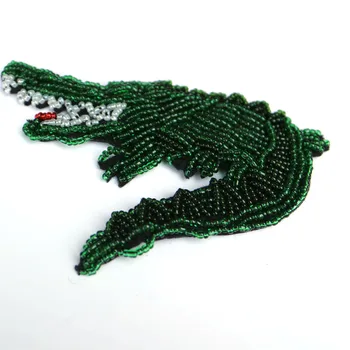 1pc žalias krokodilas siuvinėjimo zawalcowany lopai drabužių kalnų krištolas gyvūnų Dėmės 