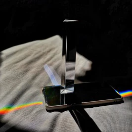 1pcs 30x30x100mm Optinio Stiklo stačiu Kampu Atspindintis Trikampė Prizmė Mokymo Šviesos Spektras Vaivorykštės Prizmę