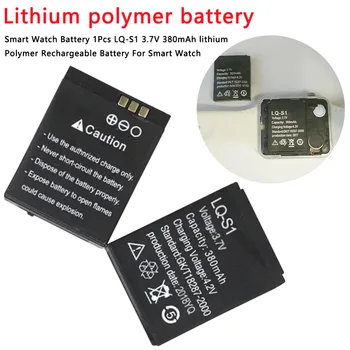 1pcs 380mAh Įkraunama Ličio Polimero Li-po Baterija Skirta Smart Žiūrėti DZ09 QW09 A1 W8 Lithium-ion Li-polimero baterija Smartwatch