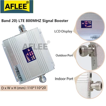 1PCS Band20 LTE 800 mhz 4G Tinklo Mobiliojo ryšio Signalo Stiprintuvas 800Mhz 4g mobiliojo telefono Stiprintuvo 4G mobiliojo ryšio signalo kartotuvų GSM 4g