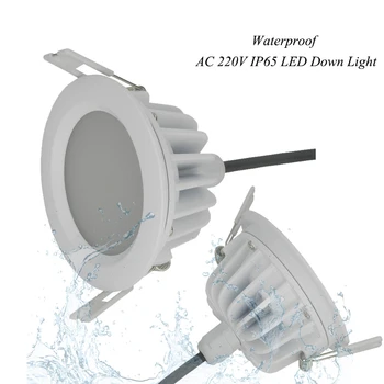 1pcs/daug Vandeniui IP65 AC 220V5W /7W/9W/ be mašinistų valdoma pritemdomi Led panel šviesos Šalta balta Šiltai balta LED Downlight LED Šviesos