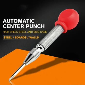 1Pcs HSS Centras Punch Statoriaus Skylių Automatinė Centras Pin Punch spyruoklinė Ženklu, Gręžimo Įrankį, Su Apsaugine Mova