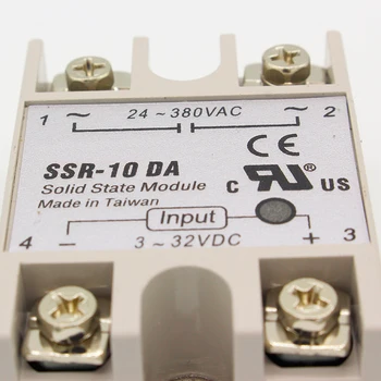 1pcs solid state relay SSR-10DA 10A faktiškai 3-32V DC 24-380V AC SSR 10DA relay kietojo aukštos kokybės naujas