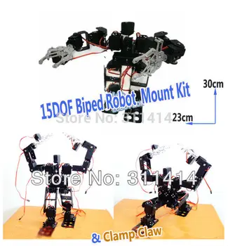 1set 15 DOF Biped Robotas Švietimo Robotas Su Aliuminio Gnybtas Letena Mount Kit Servo Laikiklis prie Arduino Vaikščioti Šokių Skatinimo
