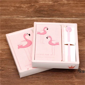 1set Flamingo Rožinis Vienaragis Sąsiuvinis su Rašikliu Gimtadienio Gimtadienio Dekoracijos Vaikams Vienaragis Šalis, Baby Shower Deco Mariage.Q