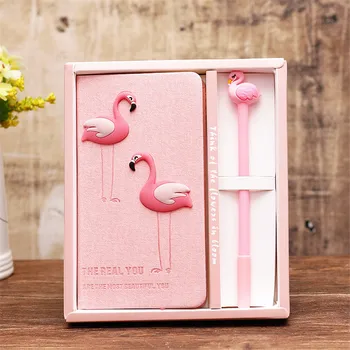 1set Flamingo Rožinis Vienaragis Sąsiuvinis su Rašikliu Gimtadienio Gimtadienio Dekoracijos Vaikams Vienaragis Šalis, Baby Shower Deco Mariage.Q
