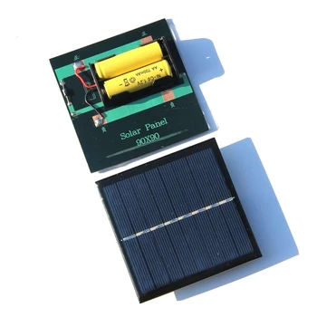 1W 4V Įkraunamos AA Baterijos Saulės Elementų Įkroviklį Su Bazės 2xAA Baterijos Įkrovimo Tiesiogiai